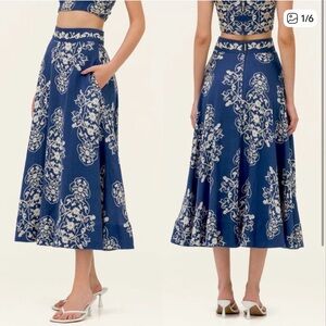 Agua Bendita Bergamota linen skirt